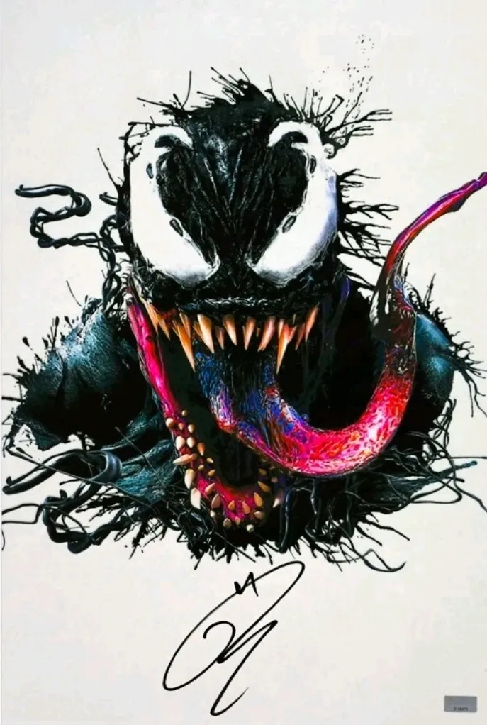 Tom Hardy Autographed Venom Unleashed 12x18 CinaPanel