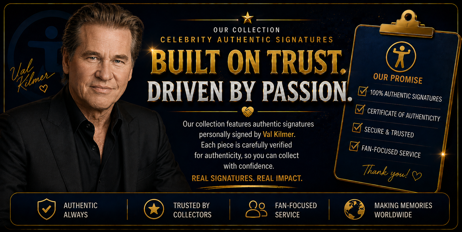 Celebrity Authentic Signatures collection