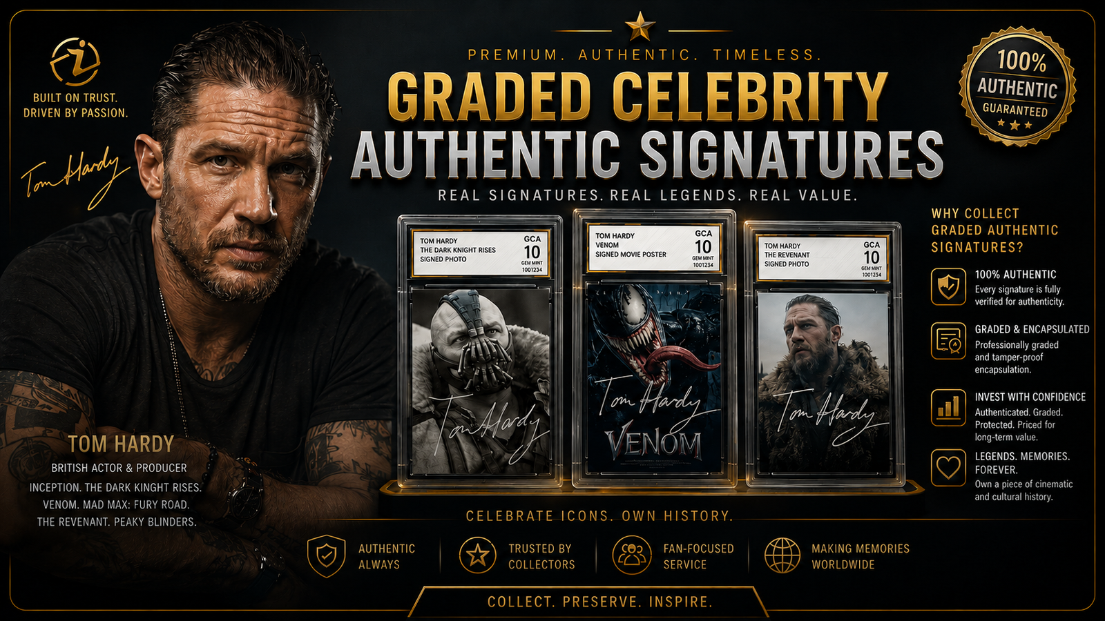 Graded Celebrity Authentic Signatures