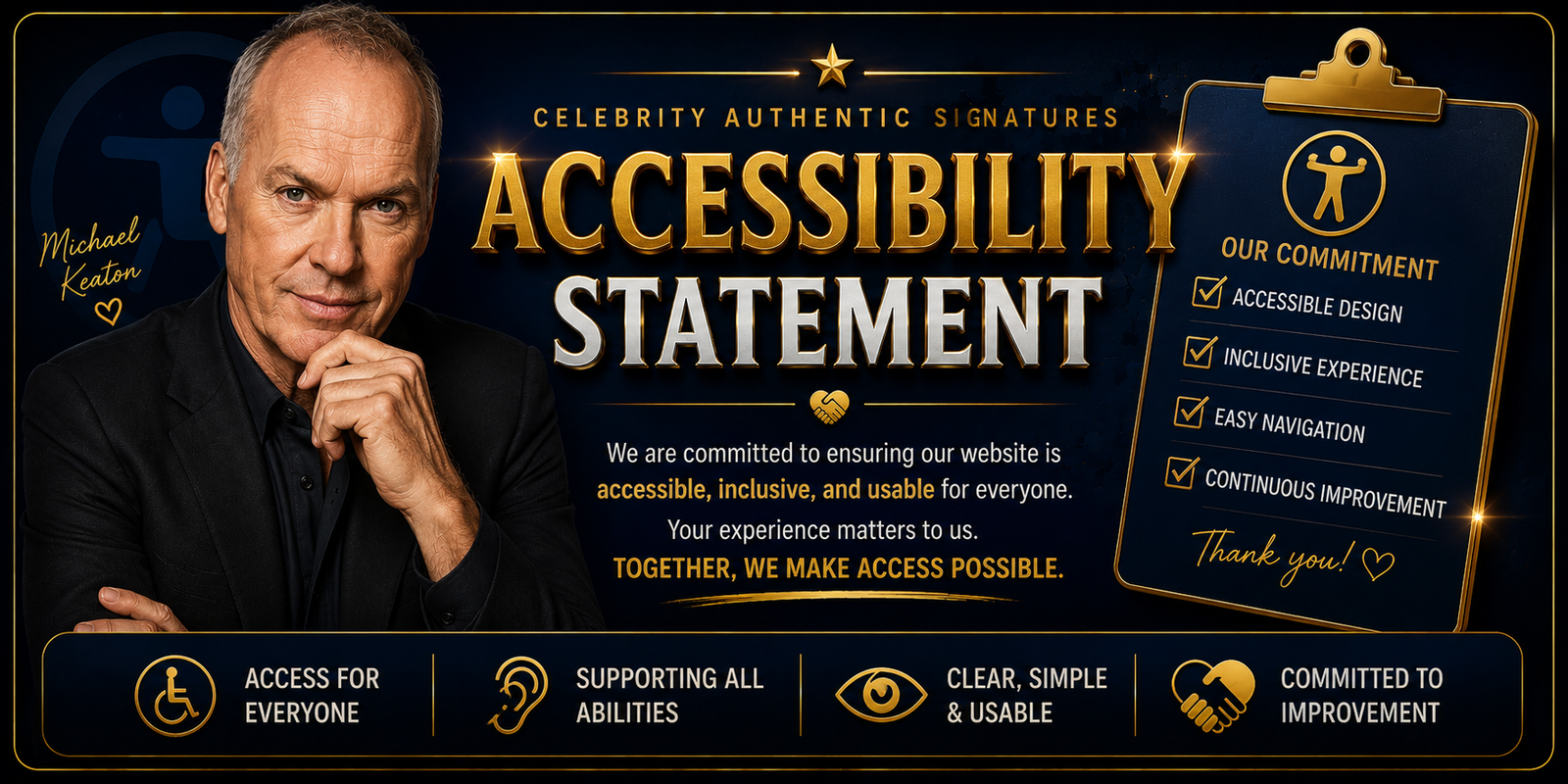 Celebrity Authentic Signatures Accessibility Statement