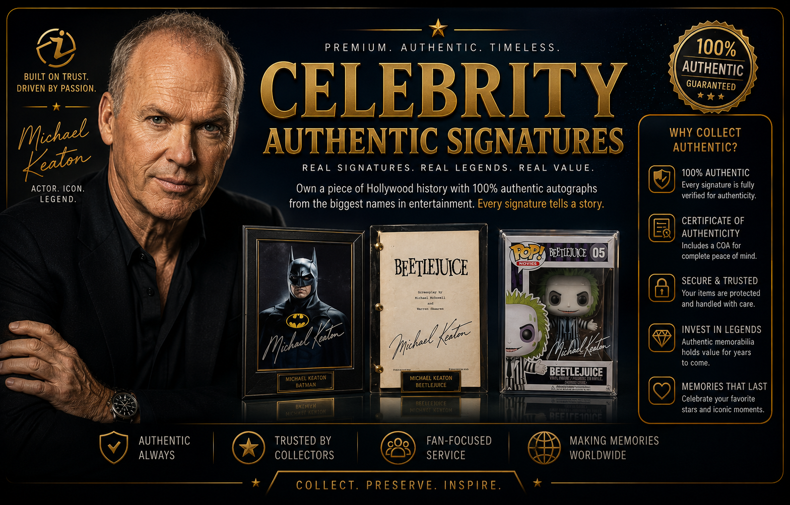 Celebrity Authentic Signatures