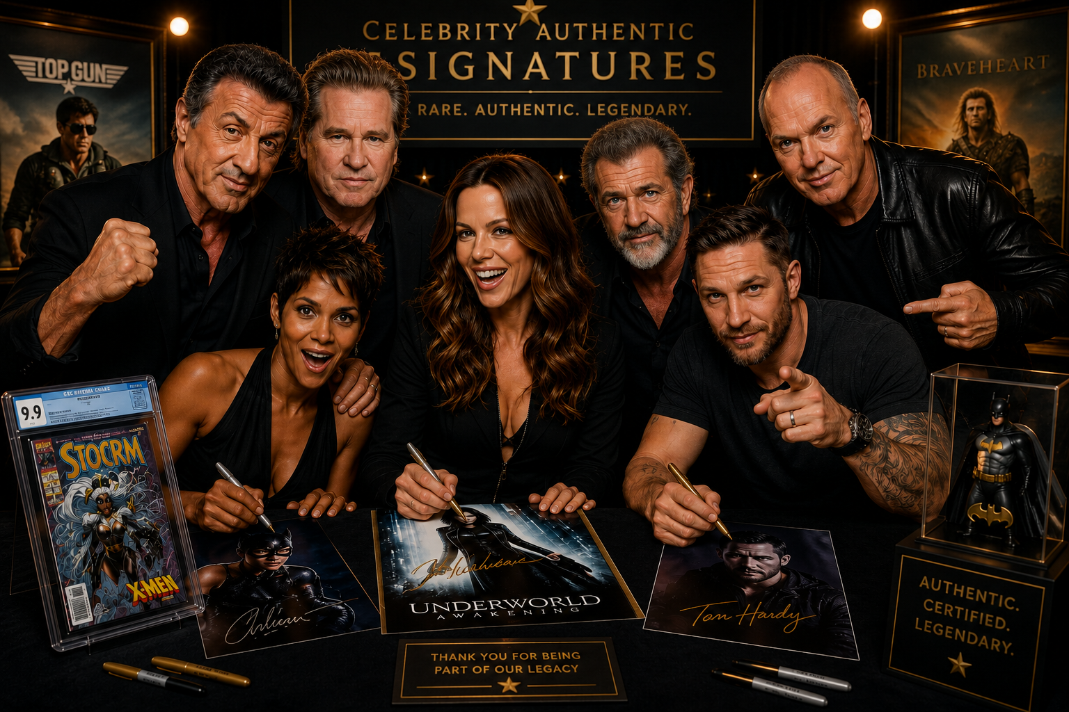 Celebrity Authentic Signatures collection showcase
